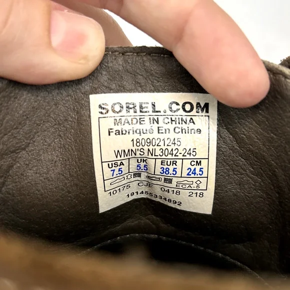 Sorel Emelie Conquest Boots Womens 7.5 Brown Combat Leather Utility Gorpcore - Picture 9 of 9